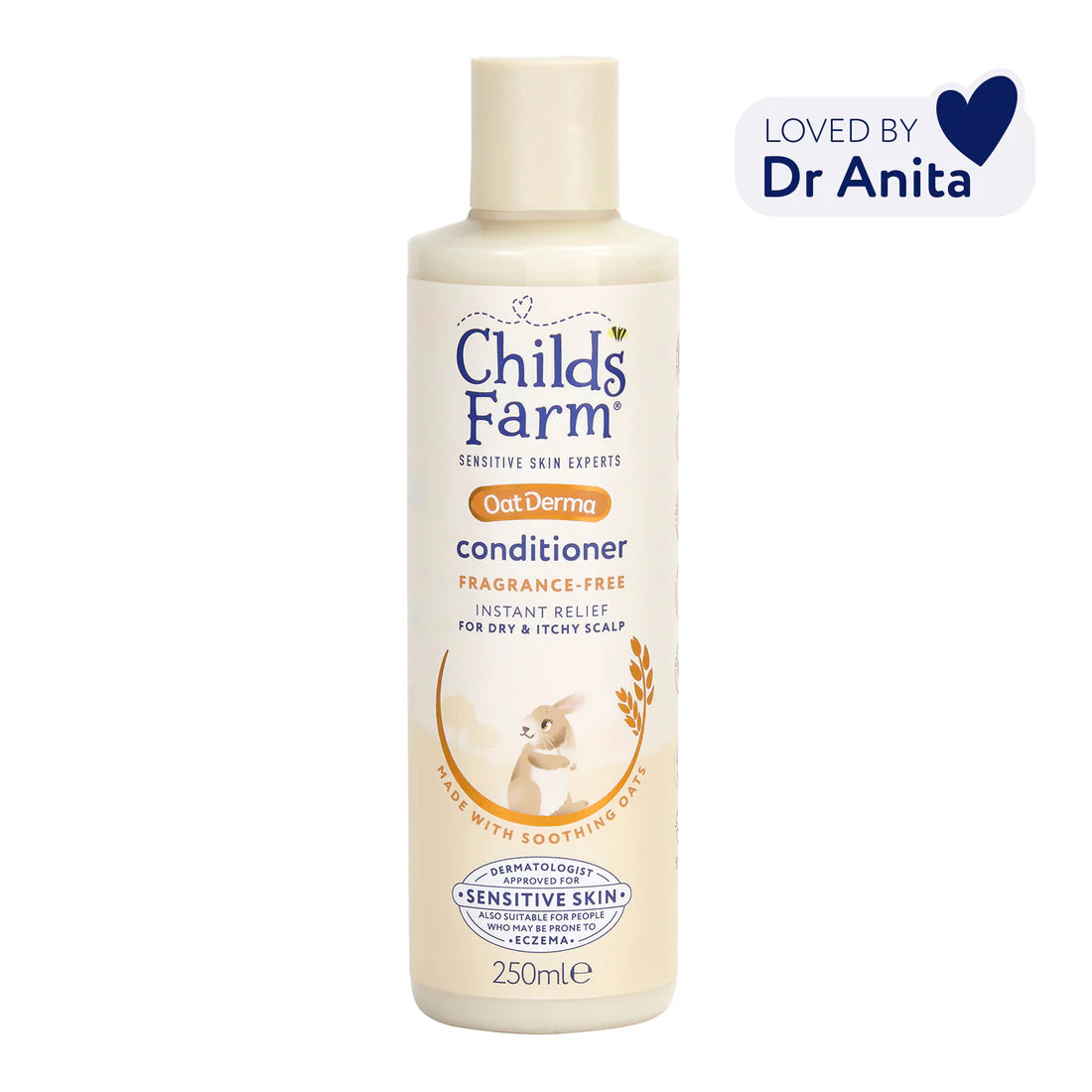 Childs Farm Sensitive Skin Experts Oat Derma Fragrance Free Conditioner 250ml
