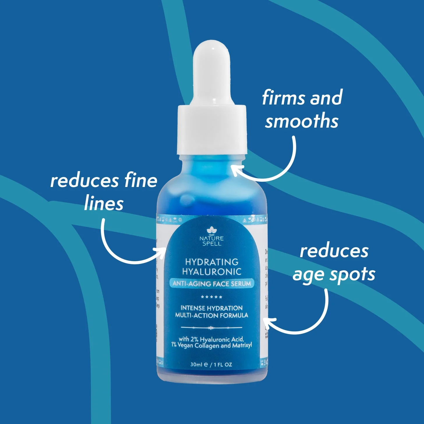 NATURE SPELL 2% Hyaluronic Acid + 1% Vegan Collagen Face Serum 30 ML - Image 3