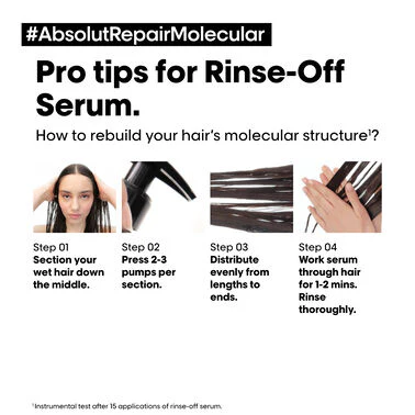 L’Oréal Professionnel Absolut Repair Molecular Rinse-Off Serum 250ml - Image 5
