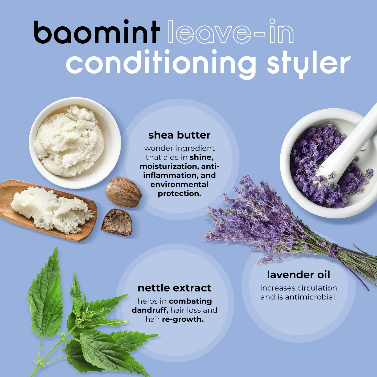 Adwoa Beauty Baomint Leave-In Conditioning Styler 414ml/14oz - Image 5