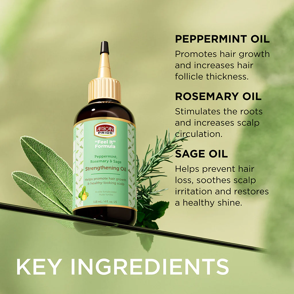 African Pride Feel It Formula Strengthening Oil 118ml/4oz - Image 2