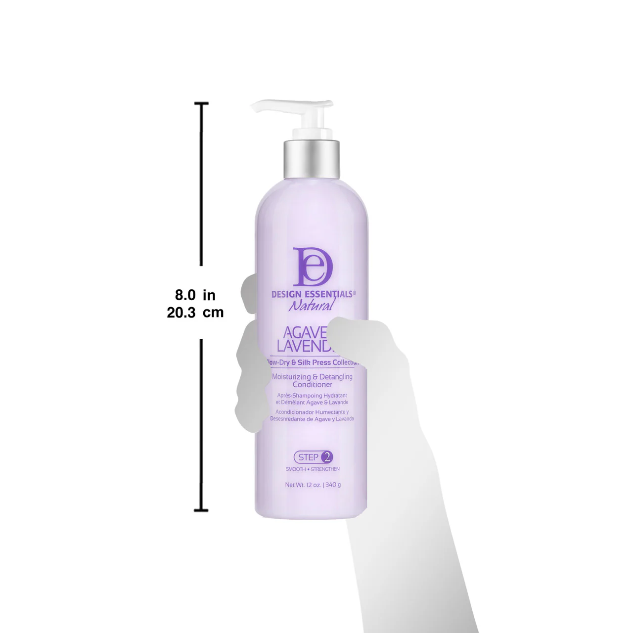 Design Essentials Agave & Lavender Moisturizing & Detangling Conditioner 340g/12oz - Image 4