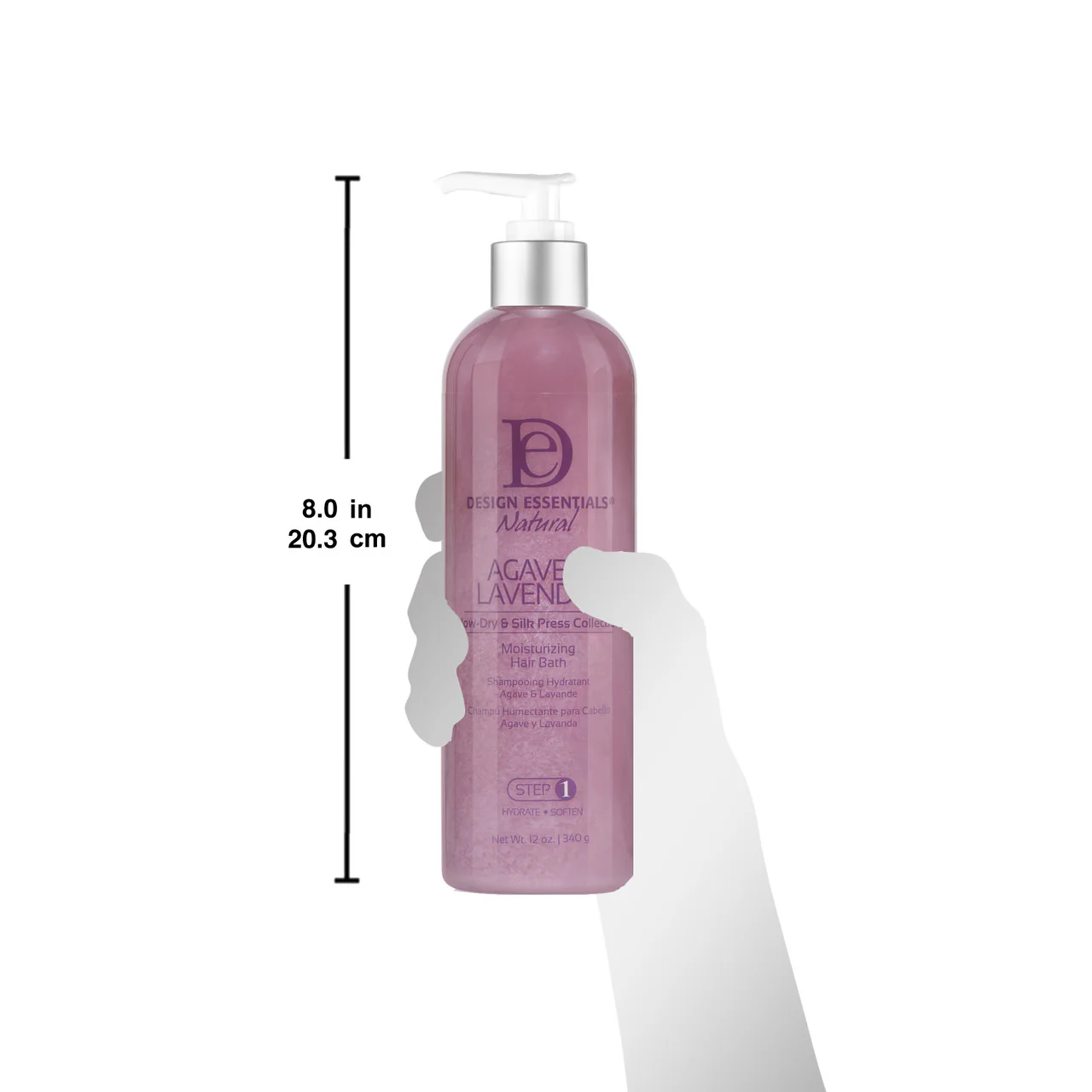 Design Essentials Agave & Lavender Moisturizing & Strengthening Shampoo 340g - Image 5