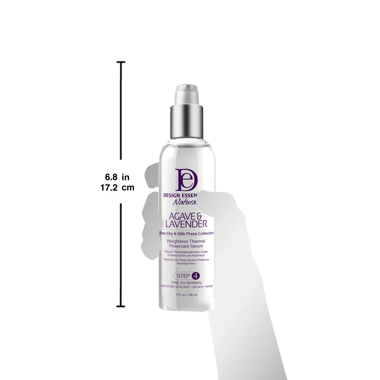 Design Essentials Agave & Lavender Weightless Thermal Protectant Serum 118ml - Image 2
