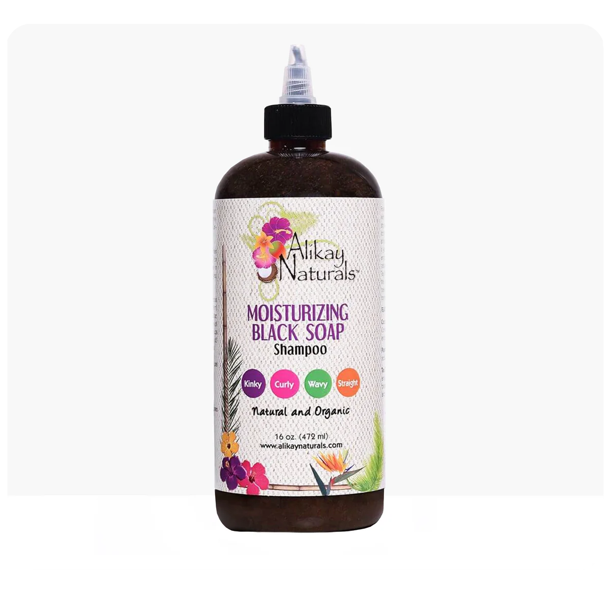 Alikay Naturals Moisturizing Black Soap Shampoo 472ml/16oz