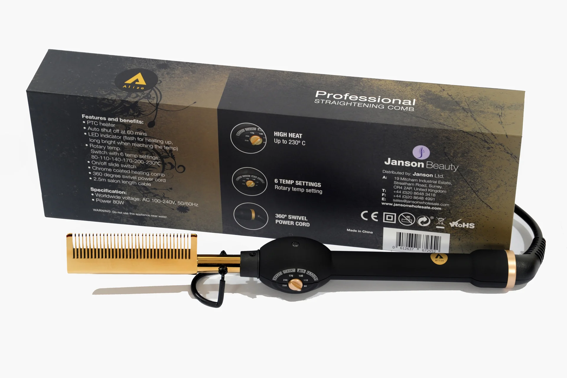 Aliza Professional Straightening Comb - Image 4