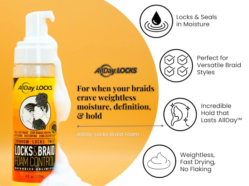 AllDay Locks Locks & Braid Foam Control 237ml/8oz - Image 3
