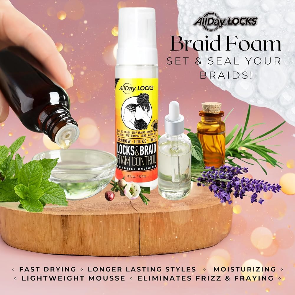AllDay Locks Locks & Braid Foam Control 237ml/8oz - Image 4