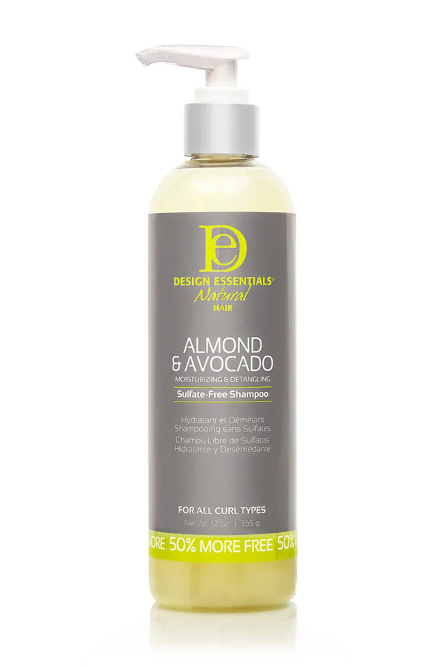 Design Essentials Almond & Avocado Moisturizing & Detangling Sulfate-Free Shampoo 365g/12oz