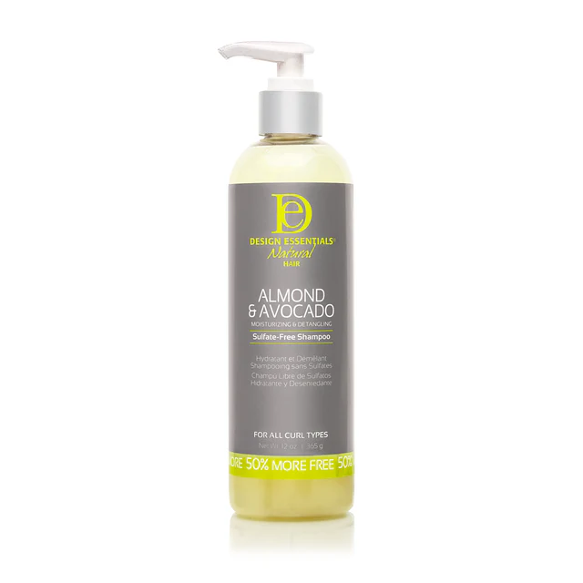 Design Essentials Almond & Avocado Moisturizing & Detangling Sulfate-Free Shampoo 365g/12oz - Image 2