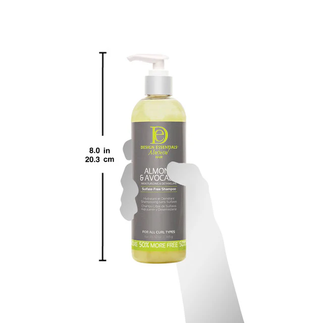 Design Essentials Almond & Avocado Moisturizing & Detangling Sulfate-Free Shampoo 365g/12oz - Image 5