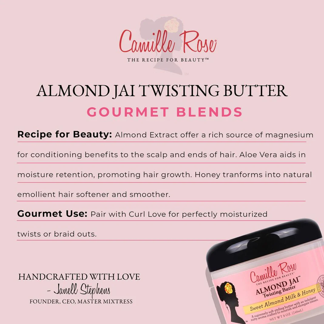 Camille Rose Almond Jai Moisturizing Twisting Butter 240ml/8oz - Image 3