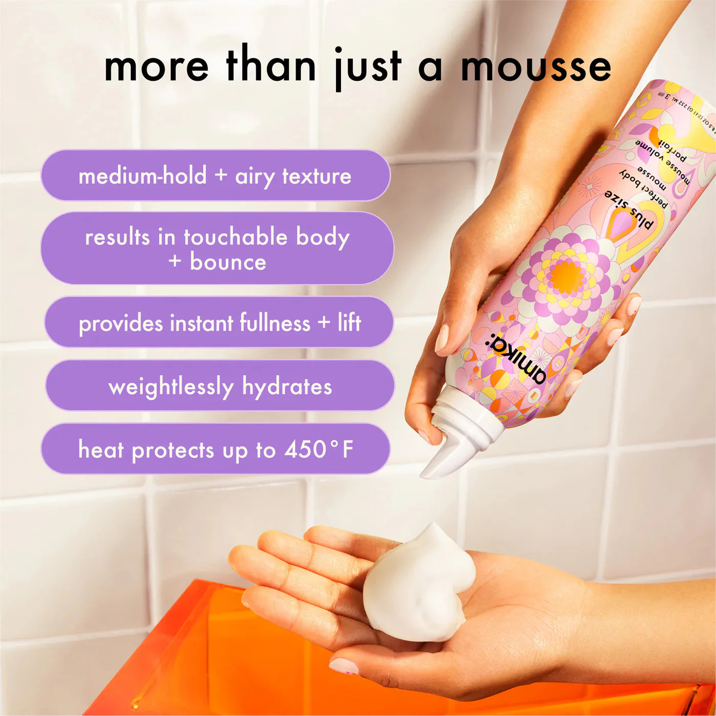 Amika Plus Size Perfect Body Hair Mousse 44ml/1.5oz - Image 2