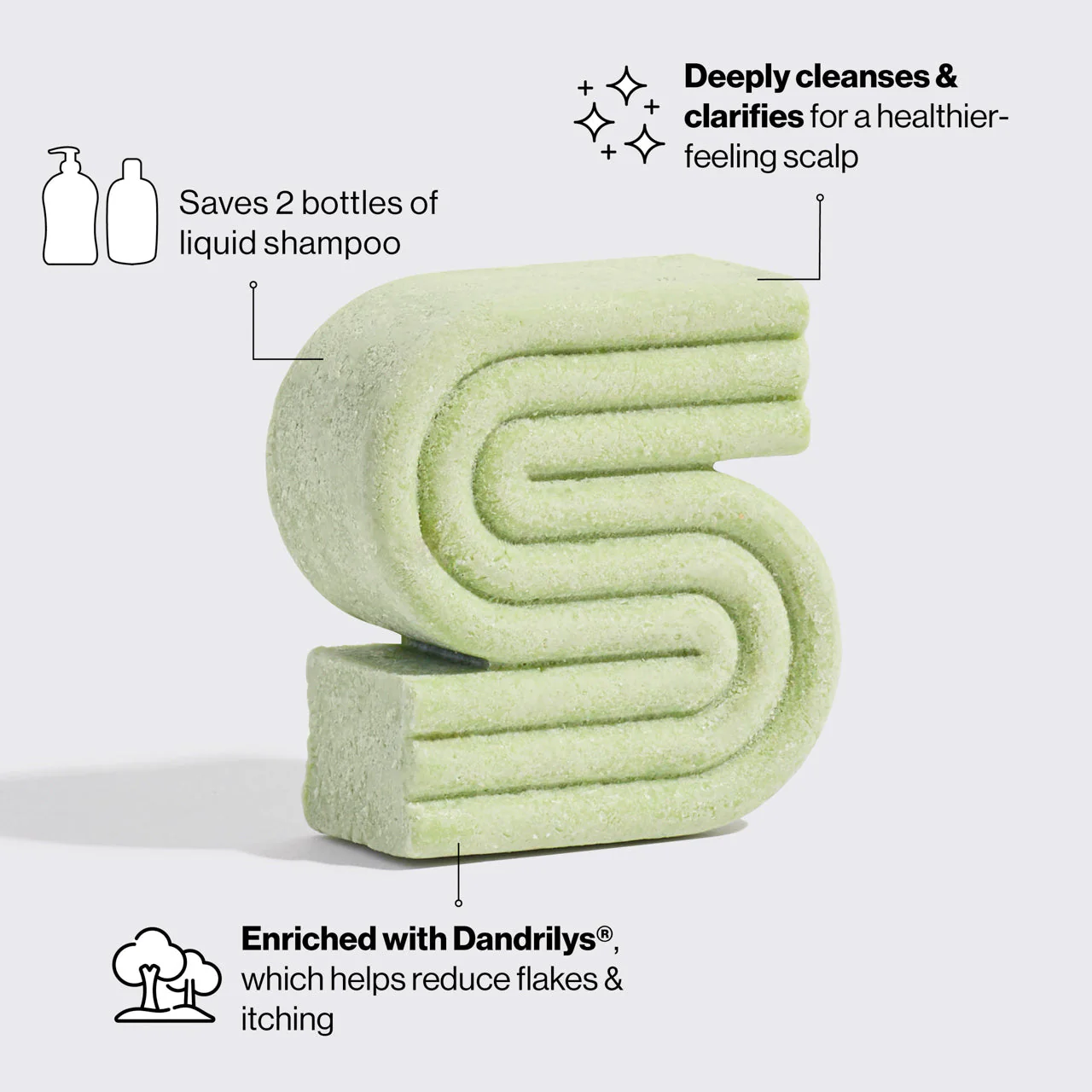 Kitsch Tea Tree & Mint Anti Dandruff Clarifying Shampoo Bar 91g - Image 3