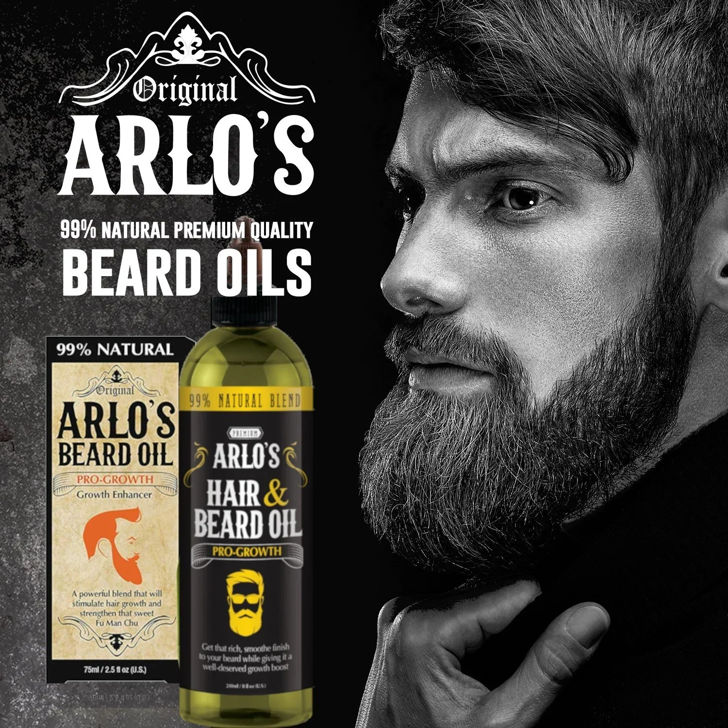 Arlo's Pro Growth Beard Oil Vanilla Sandalwood 75ml/2.25oz - Image 10