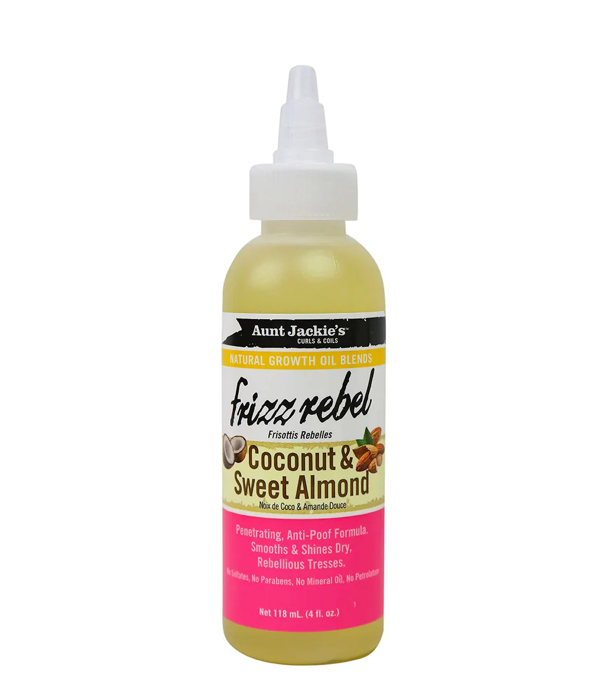 Aunt Jackie's Curls & coils Frizz Rebel Coconut & Sweet Almond 118ml/4oz