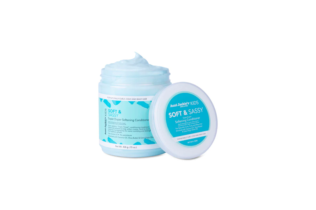 Aunt Jackie's Curls & coils Kids Soft & Sassy Super Duper Softening Conditioner 426g/15oz - Image 2