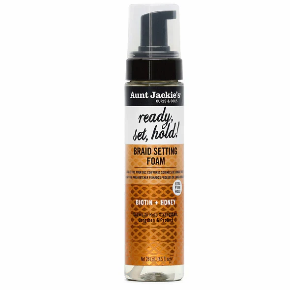Aunt Jackie’s Curls & Coils Ready Set Hold Braid Foam Extra Firm 251ml/8.5oz