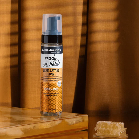 Aunt Jackie’s Curls & Coils Ready Set Hold Braid Foam Extra Firm 251ml/8.5oz - Image 2
