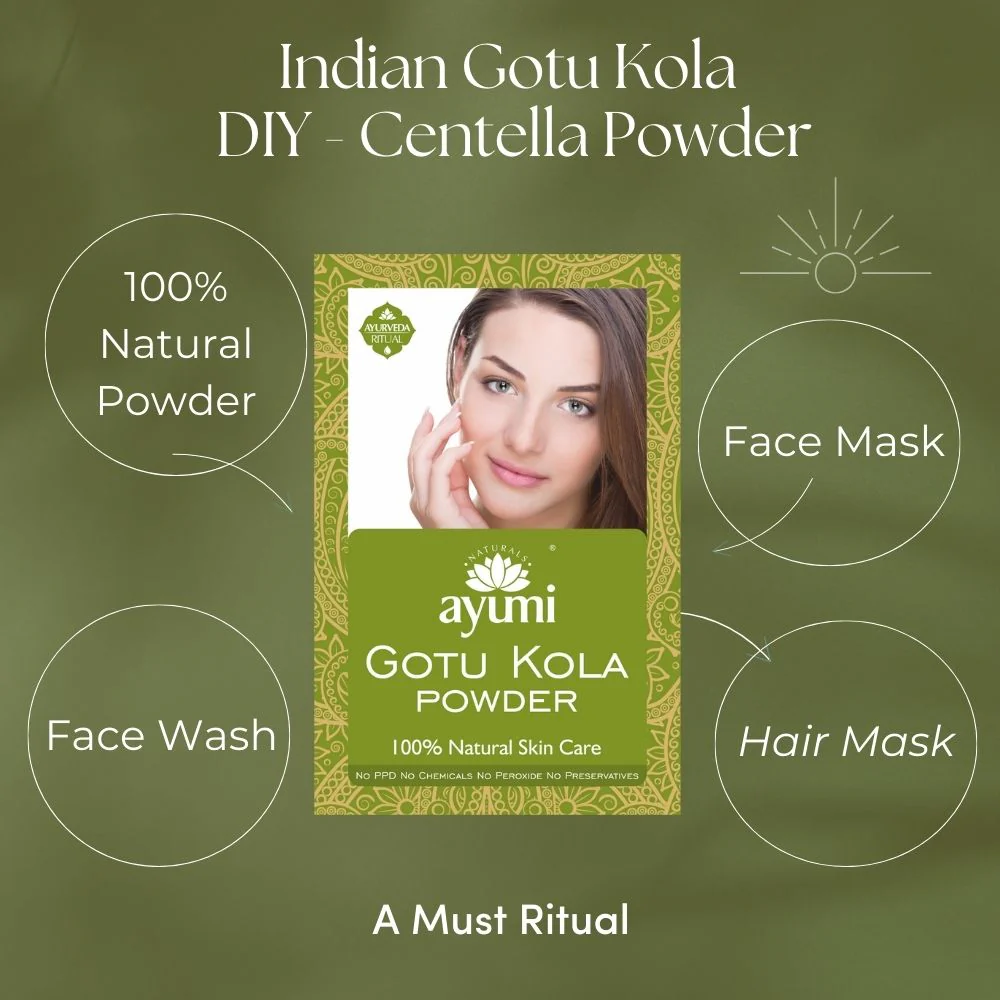 Ayumi Gotu Kola | Centella | Face Wash | Mask | Powder 100g - Image 2