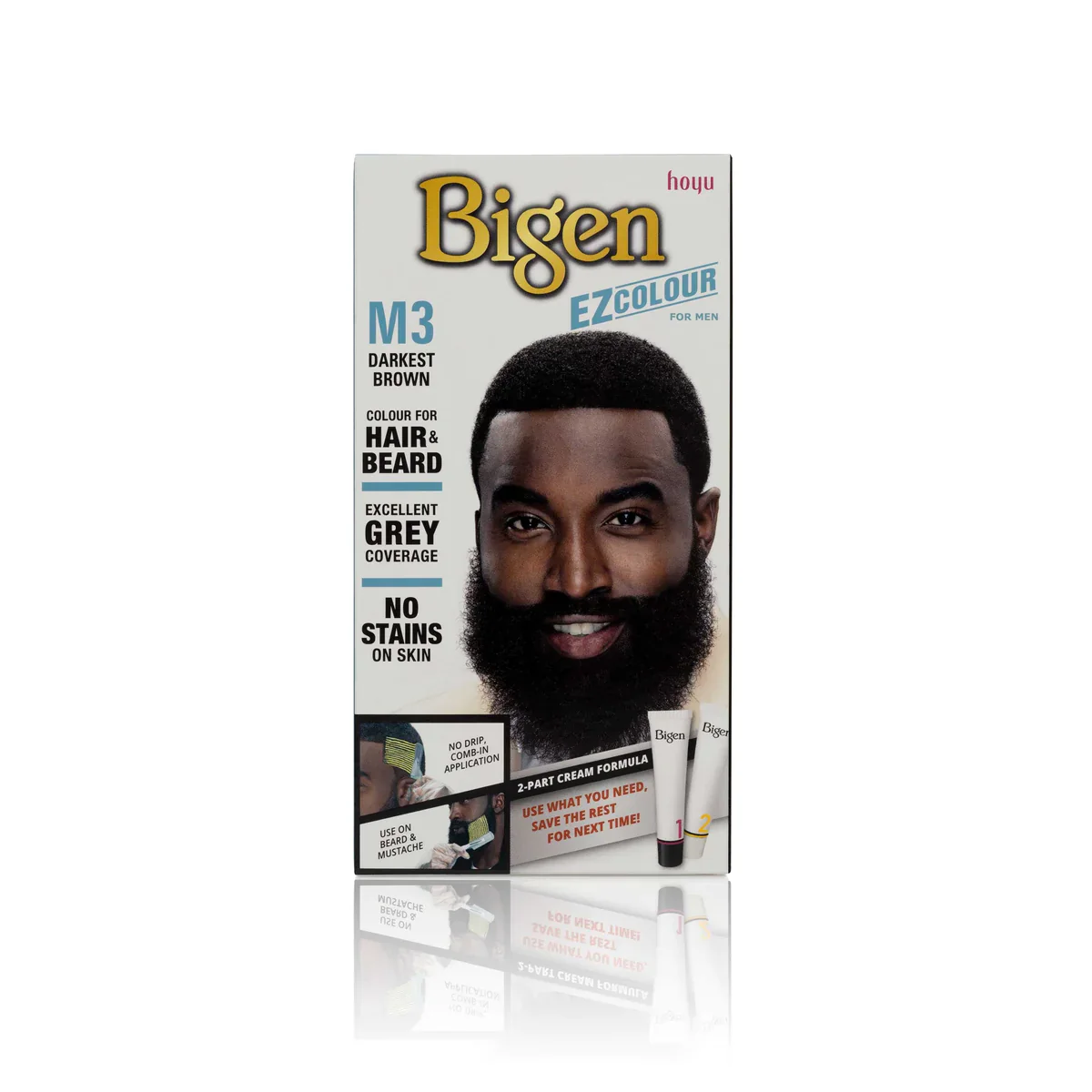Bigen EZ Hair & Beard Dye M1 Jet Black for Men - Image 3