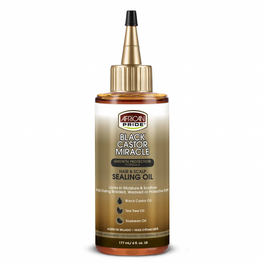 African Pride Black Castor Miracle Sealing Oil 177ml/6oz