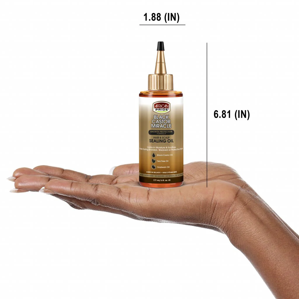 African Pride Black Castor Miracle Sealing Oil 177ml/6oz - Image 5