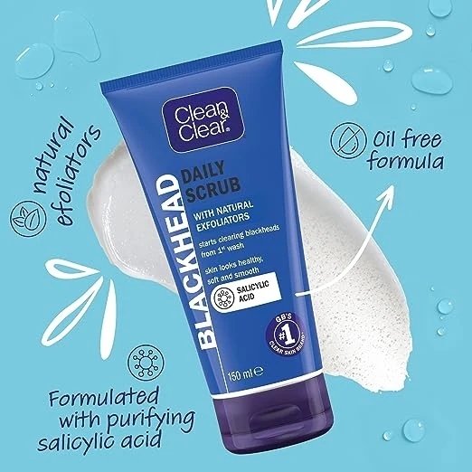 Clean & Clear Blackhead Clearing Daily Scrub 150ml - Image 3