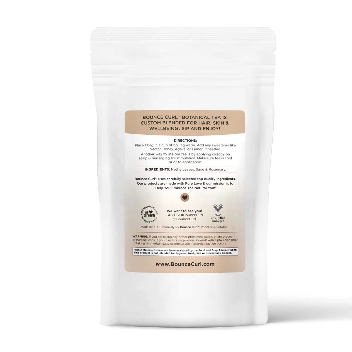 Bounce Curl Botanical Tea for Hair, Skin & Well Being - Image 3