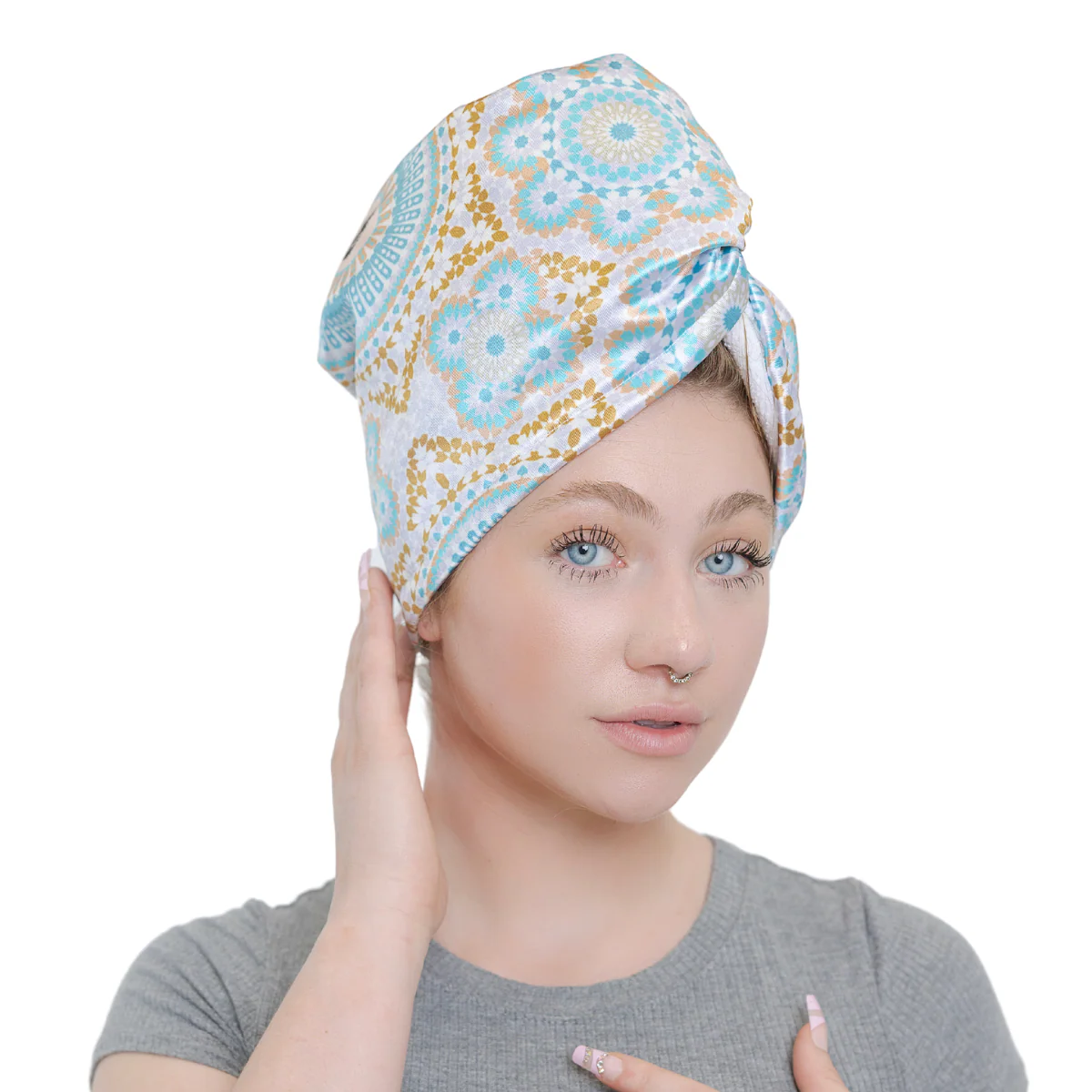 Bounce Curl Satin Microfiber Turban - Image 2