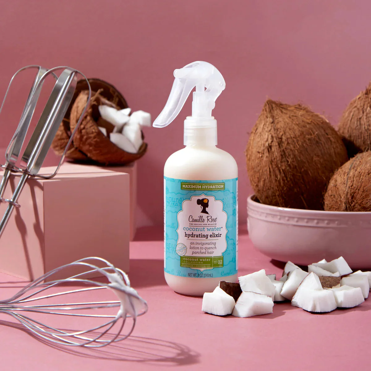 Camille Rose Coconut Water Hydrating Elixir 240ml/8oz - Image 3