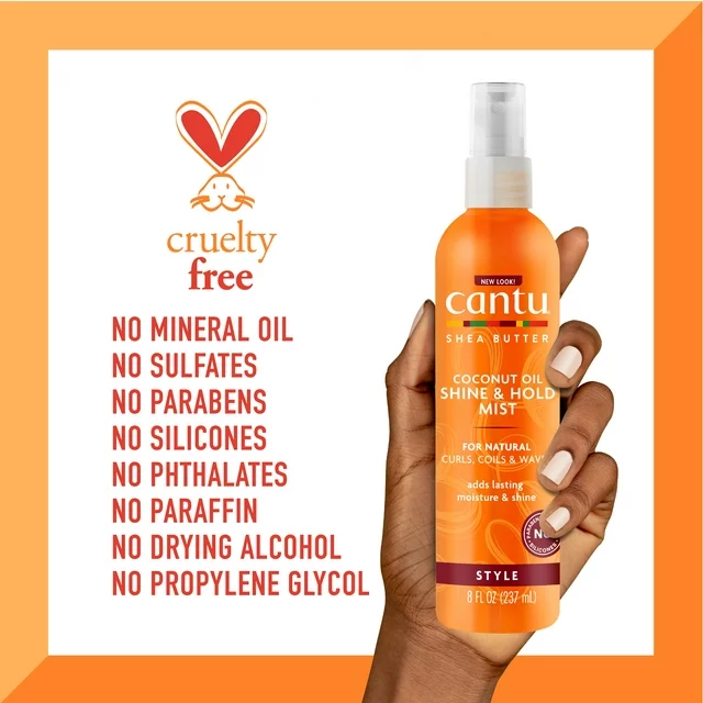 Cantu Coconut Oil Shine & Hold Mist with Shea Butter 237ml/8oz - Image 4