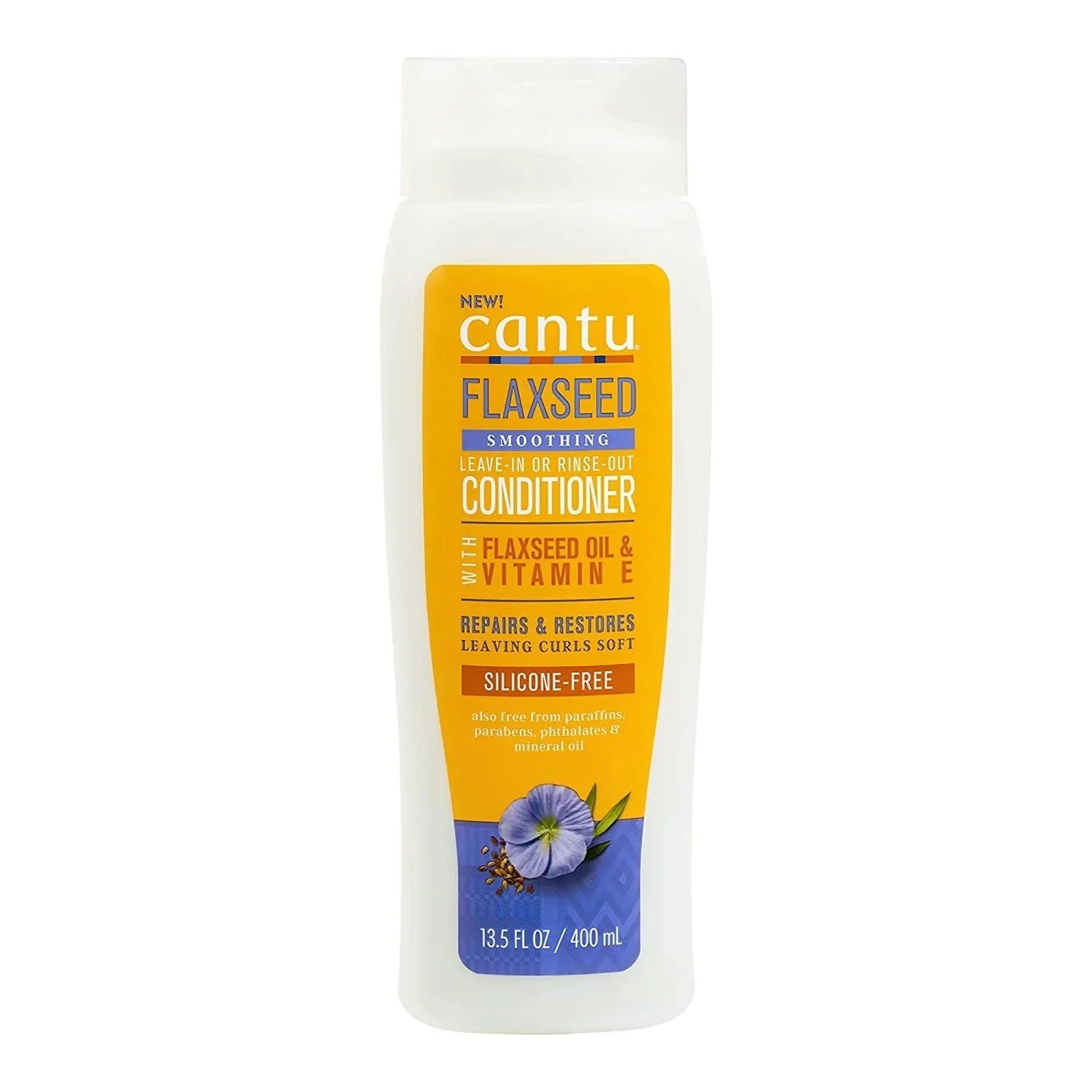Cantu FlaxSeed Smoothing Leave-In or Rinse-Out Conditioner 400ml/13.5oz