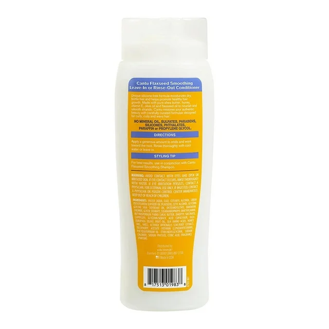 Cantu FlaxSeed Smoothing Leave-In or Rinse-Out Conditioner 400ml/13.5oz - Image 2