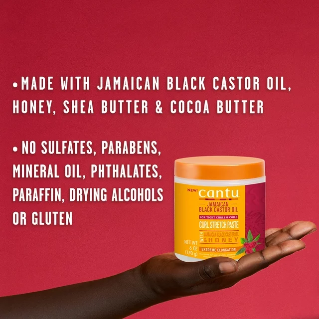 Cantu Jamaican Black Castor Oil Curl Stretch Paste 170g/6oz - Image 2