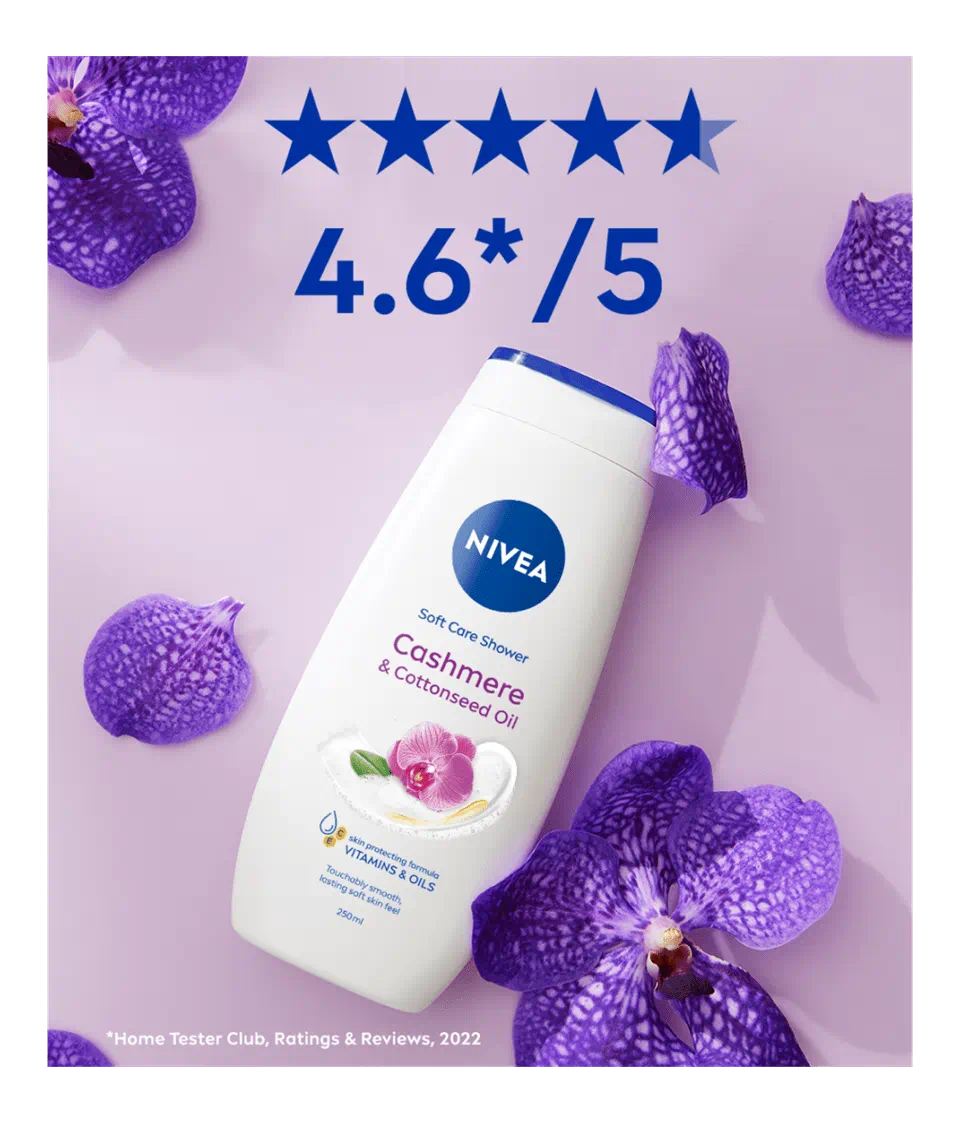 NIVEA CASHMERE & COTTON SEED OIL SHOWER CREAM 250 ML - Image 5