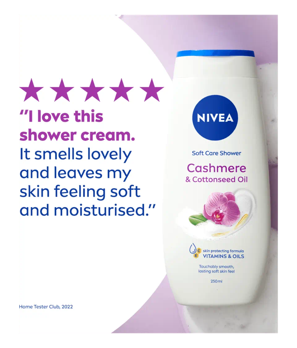 NIVEA CASHMERE & COTTON SEED OIL SHOWER CREAM 250 ML - Image 6