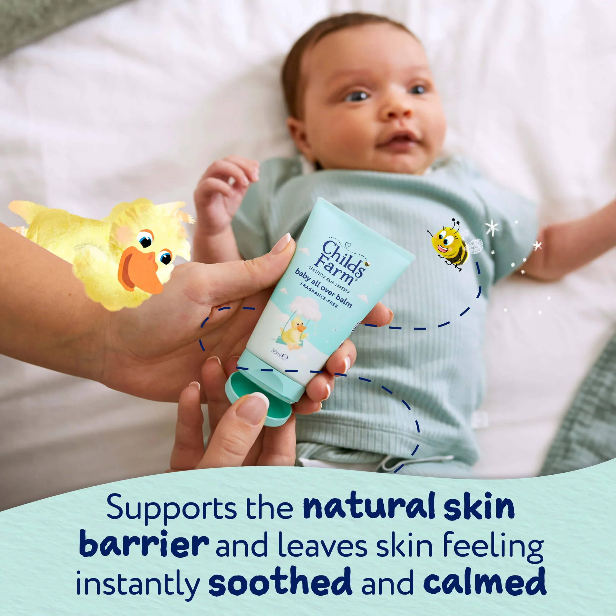 Childs Farm Sensitive Skin Experts Baby All Over Balm Fragrance free 50ml - Image 3