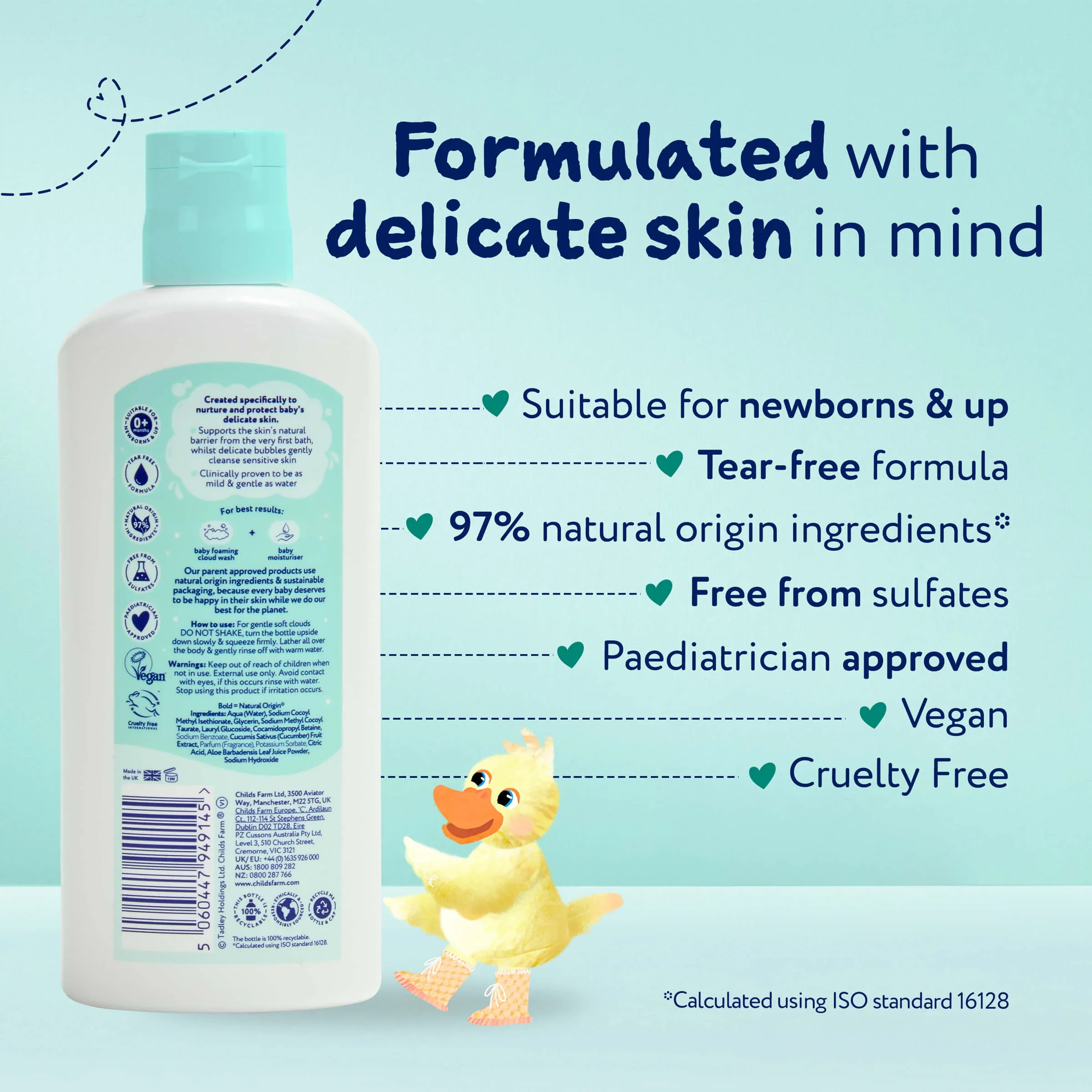 Childs Farm Sensitive Skin Experts Baby Foaming Cloud Wash Soft Scent 160ml - Image 7