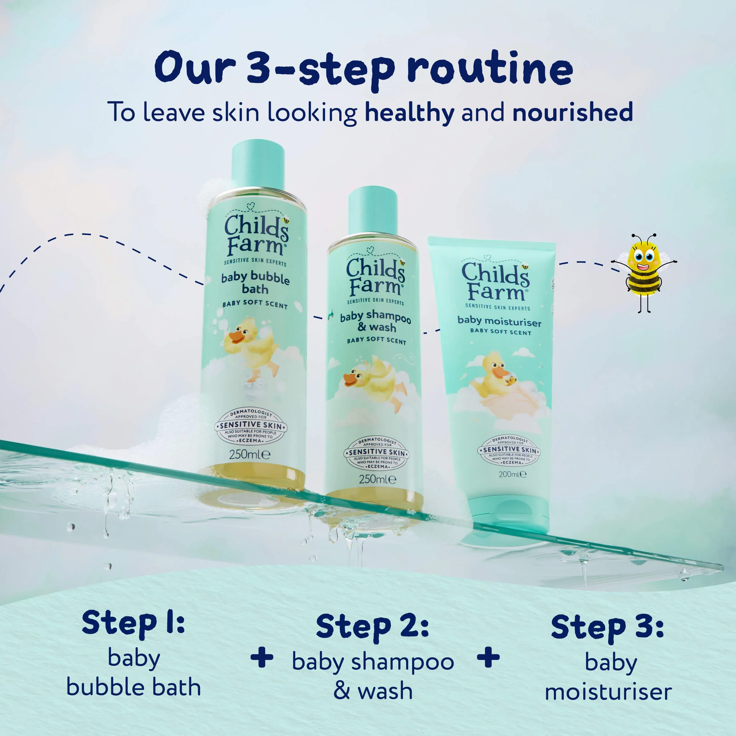 Childs Farm Sensitive Skin Experts Baby Soft Scent Shampoo & Wash 250ml - Image 6
