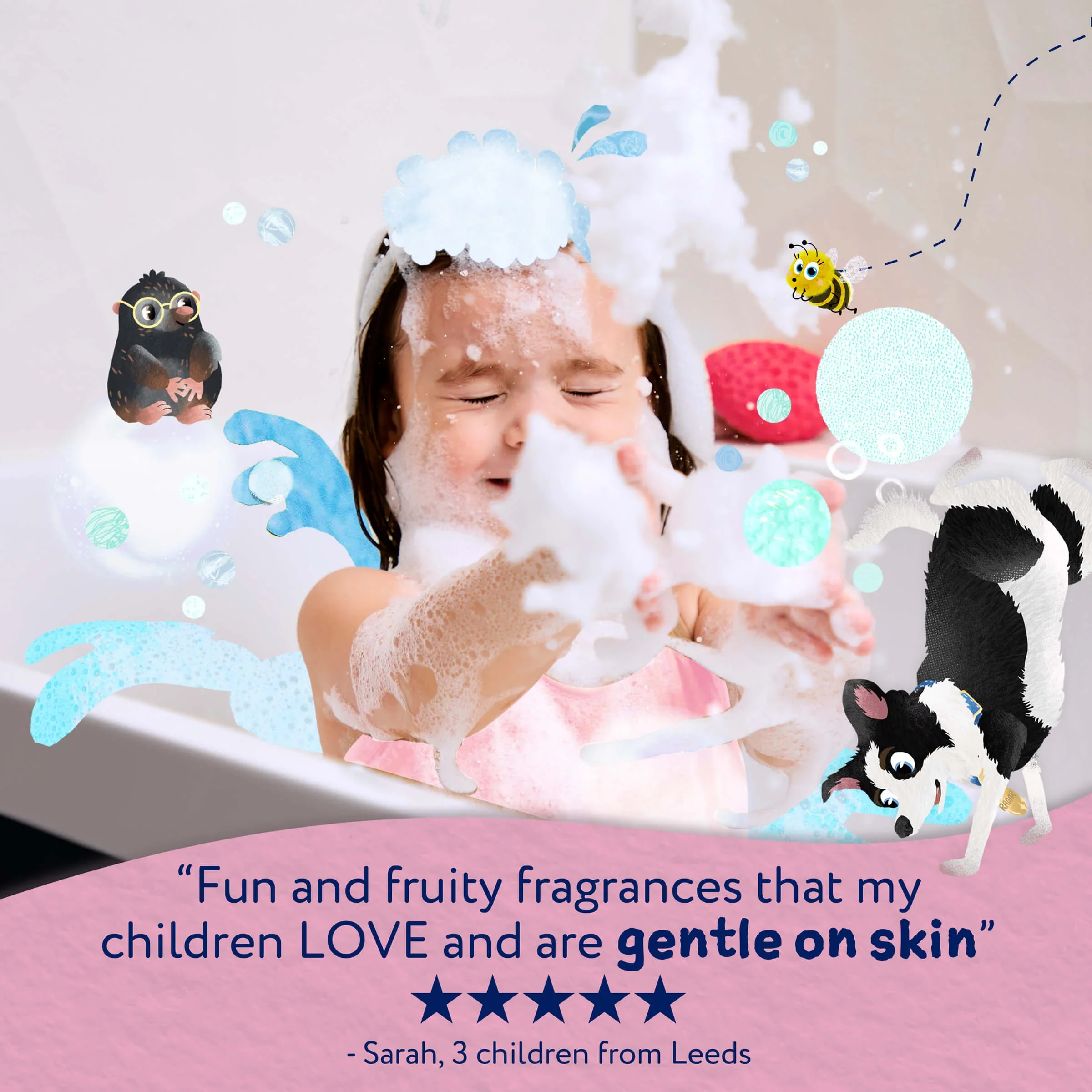 Childs Farm Sensitive Skin Experts Cherry Bubble Bath 250ml - Image 3