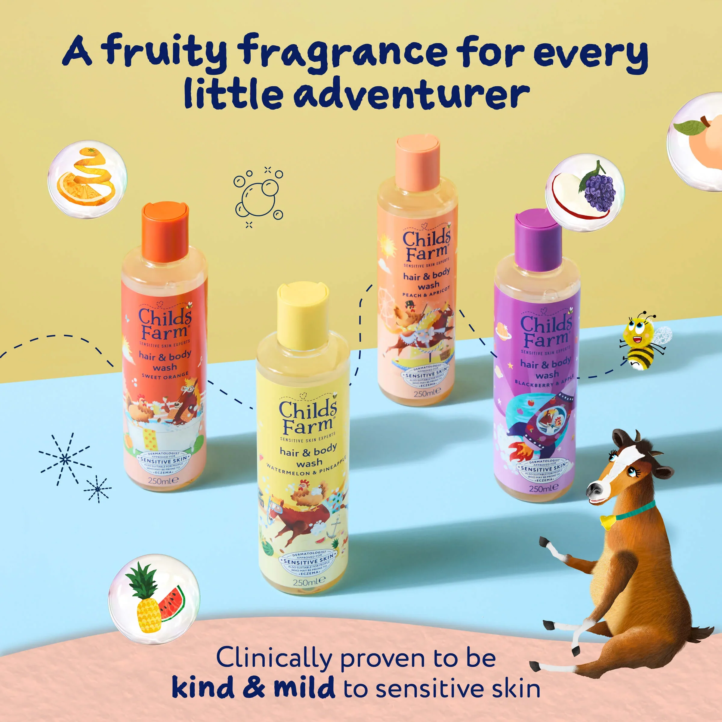 Childs Farm Sensitive Skin Experts Hair & Body Wash With Peach & Apricot 250ml - Image 6