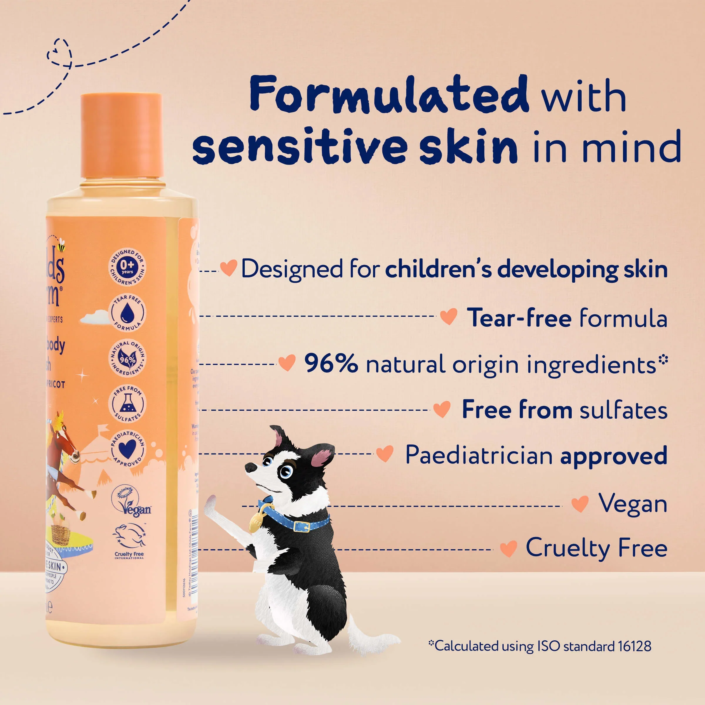 Childs Farm Sensitive Skin Experts Hair & Body Wash With Peach & Apricot 250ml - Image 7