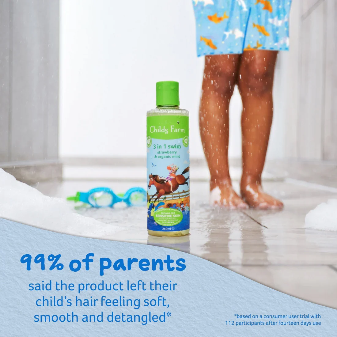 Childs Farm Sensitive Skin Experts Strawberry & Organic Mint 3 In 1 Swin 250ml - Image 6