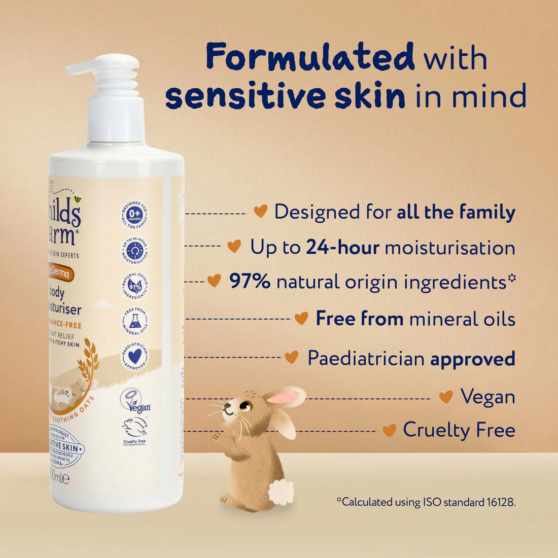 Childs Farm Sensitive Skin Experts Oat Derma Fragrance Free Body Moisturiser 500ml - Image 7