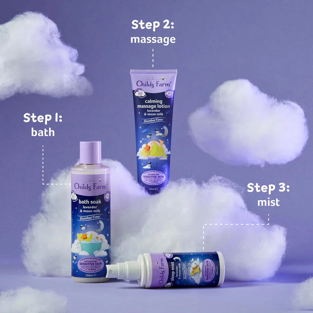Childs Farm Sensitive Skin Experts Lavender & Moon Milk Sleep Mist 100ml - Image 2
