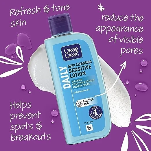 Clean & Clear Daily Deep Cleansing Sensitive Lotion 200ml - Image 3
