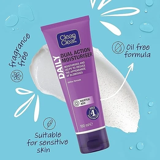 Clean & Clear Dual Action Moisturiser 100ml - Image 4