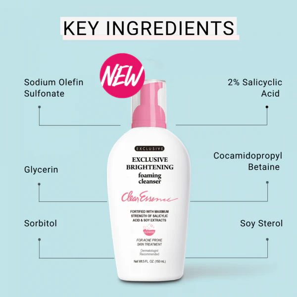 CLEAR ESSENCE Exclusive Brightening Foaming Cleanser 5 oz - Image 3