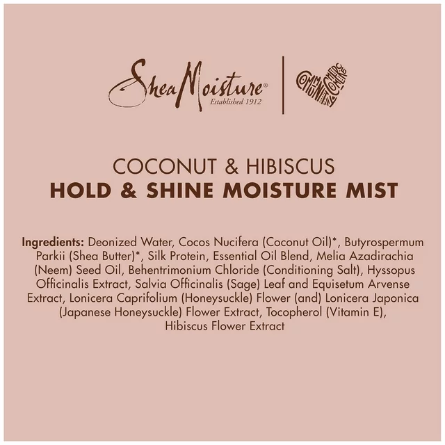 Shea Moisture Coconut & Hibiscus Hold & Shine Moisture Mist 236ml - Image 3